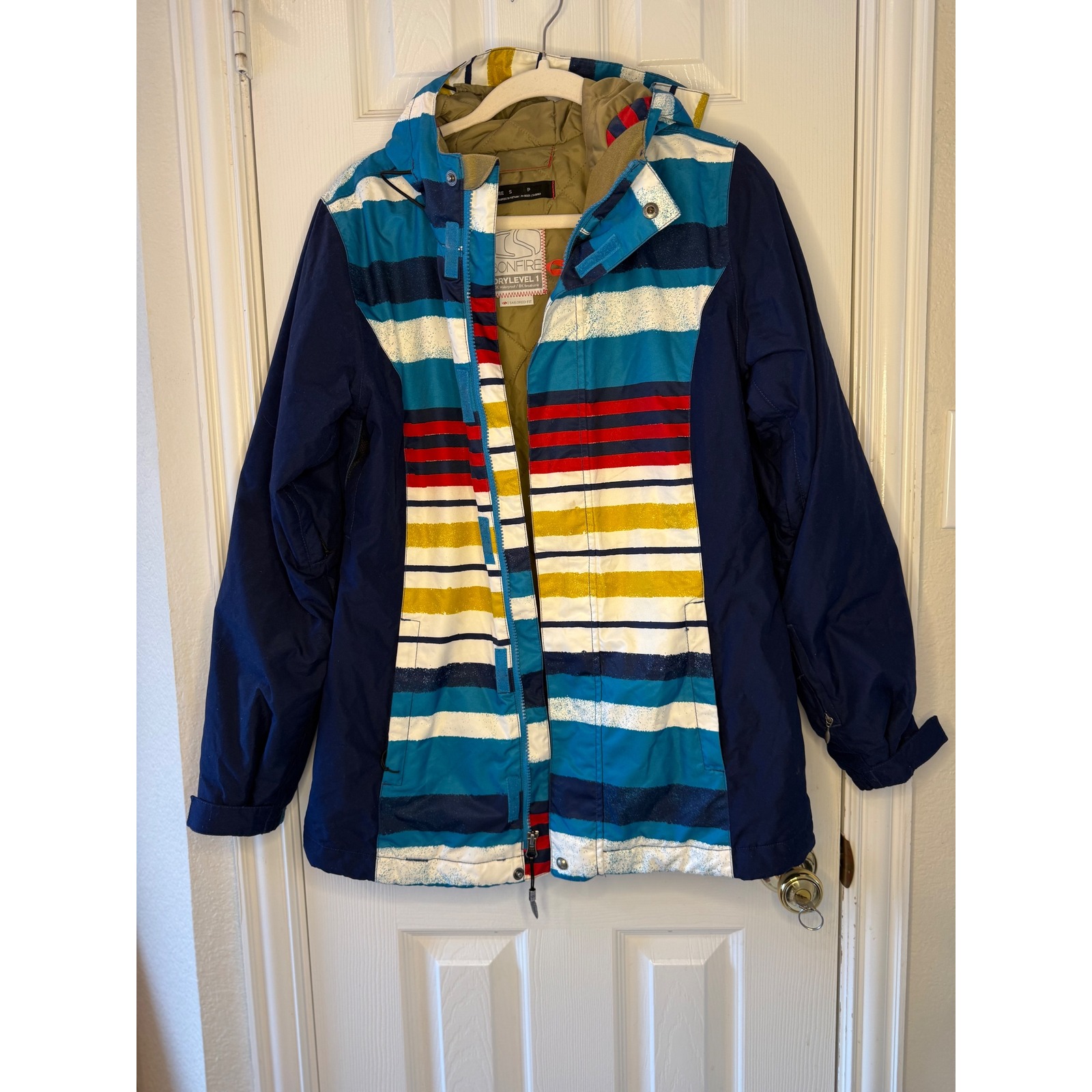 Bonfire Women's Snowboard Jacket Small Drylevel 1 Waterproof Hooded Ski